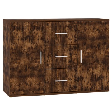 Dulap, stejar fumuriu, 91x29,5x65 cm, lemn compozit - Img 2