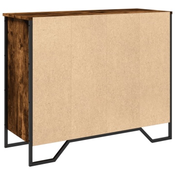 Dulap, stejar fumuriu, 91x35,5x74,5 cm, lemn prelucrat - Img 5