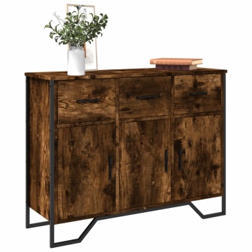 Dulap, stejar fumuriu, 97x32,5x74,5 cm, lemn prelucrat - Img 1