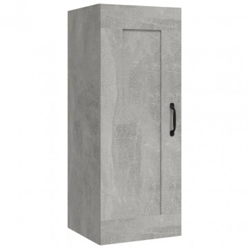 Dulap suspendat, gri beton, 35x34x90 cm, lemn prelucrat - Img 2