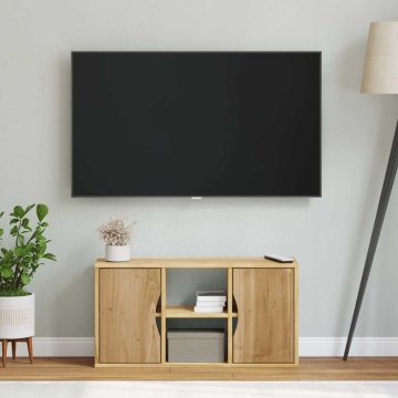 Dulap TV „ODDA” 79x24x40 cm din lemn masiv de pin - Img 4