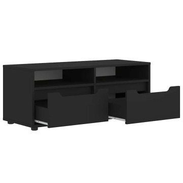 Dulap TV „VISNES” Negru 100x40x38 cm lemn prelucrat - Img 5