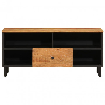 Dulap TV, 100x33x46 cm, lemn masiv de acacia - Img 8