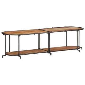 Dulap TV, 160x42x40 cm, lemn masiv de acacia - Img 1