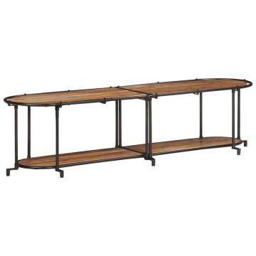 Dulap TV, 160x42x40 cm, lemn masiv de acacia - Img 3