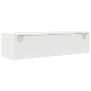 Dulap TV alb 100x31x25,5 cm lemn prelucrat - Img 7