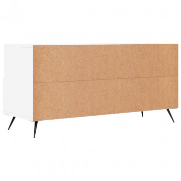 Dulap TV, alb, 102x36x50 cm, lemn prelucrat - Img 7