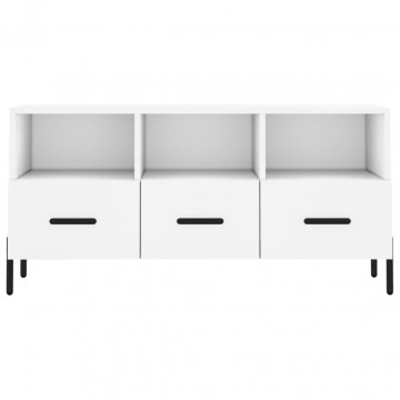 Dulap TV, alb, 102x36x50 cm, lemn prelucrat - Img 8
