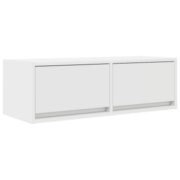 Dulap TV alb 80x31x25,5 cm lemn prelucrat - Img 2