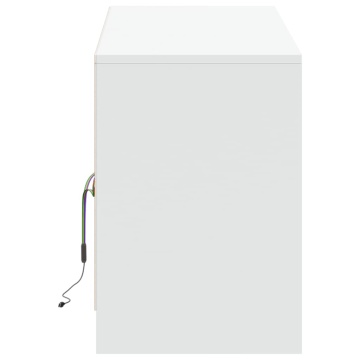 Dulap TV cu LED, alb, 139,5x34x50 cm, lemn prelucrat - Img 6