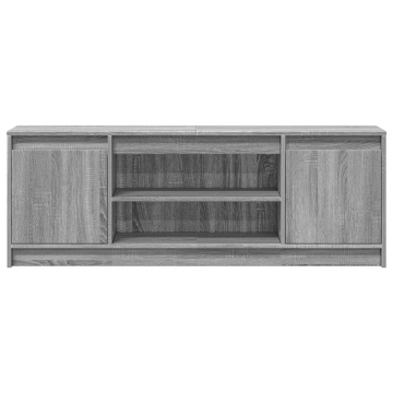 Dulap TV cu LED, gri sonoma, 139,5x34x50 cm, lemn prelucrat - Img 5