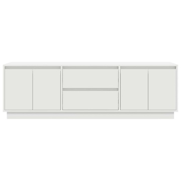 Dulap TV cu lumini LED alb 160,5x41x50 cm - Img 6