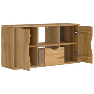 Dulap TV cu sertar „ODDA” 79x24x40 cm lemn masiv de pin - Img 8