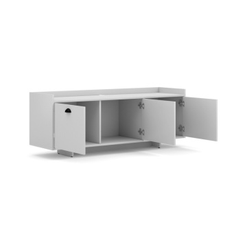 Dulap TV cup alb mat, 139 cm - Img 3