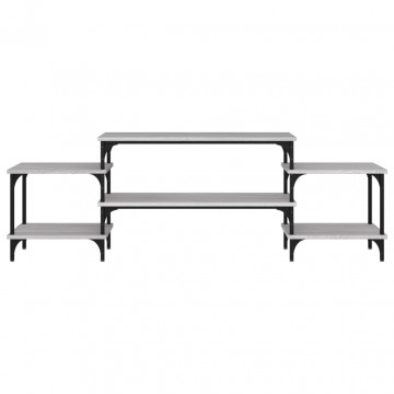 Dulap TV, gri sonoma, 157x35x52 cm, lemn prelucrat - Img 8