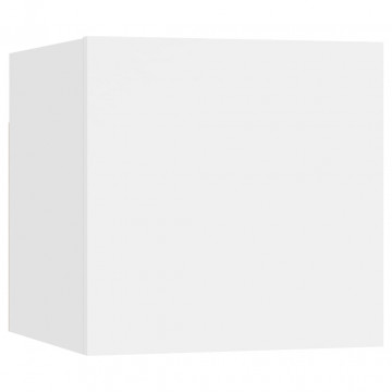 Dulap TV montaj pe perete, alb, 30,5x30x30 cm - Img 2