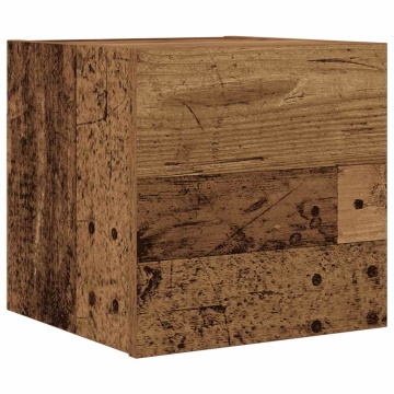 Dulap TV montaj pe perete, lemn vechi, 30,5x30x30 cm - Img 2