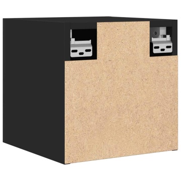 Dulap TV montaj pe perete, negru, 30,5x30x30 cm - Img 5