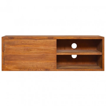 Dulap TV montat pe perete, 180 x 30 x 30 cm, lemn masiv de tec - Img 3