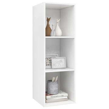 Dulap TV montat pe perete, alb, 37x37x107 cm, PAL - Img 3