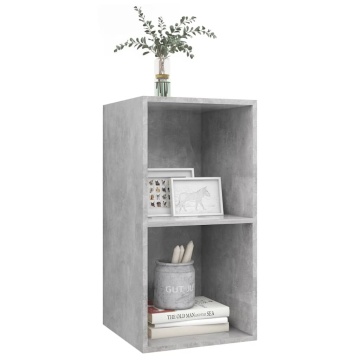 Dulap TV montat pe perete, gri beton, 37x37x72 cm, PAL - Img 3
