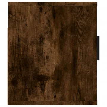 Dulap TV montat pe perete, stejar fumuriu, 40x34,5x40 cm - Img 5