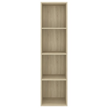 Dulap TV montat pe perete, stejar Sonoma, 37x37x142,5 cm, PAL - Img 4