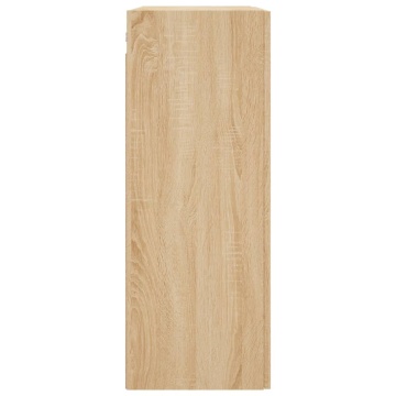 Dulap TV montat pe perete, stejar sonoma, 69,5x34x90 cm - Img 7