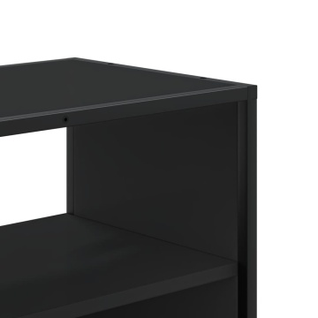 Dulap TV, negru, 100x31x39,5 cm, lemn prelucrat și metal - Img 7