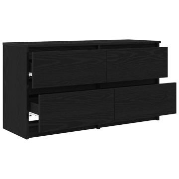 Dulap TV, negru, 100x35x54 cm, lemn prelucrat - Img 8