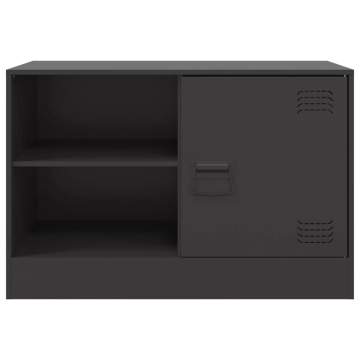 Dulap TV, negru, 67x39x44 cm, oțel - Img 5