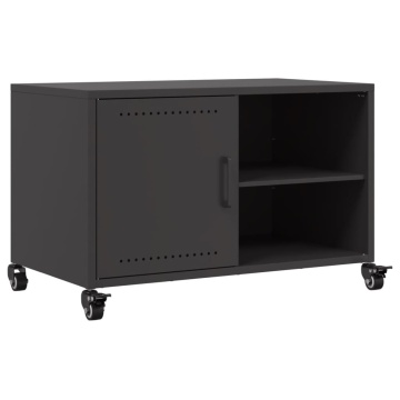 Dulap TV, negru, 68x39x43,5 cm, oțel laminat la rece - Img 2