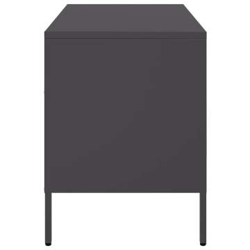 Dulap TV, negru, 68x39x50,5 cm, oțel laminat la rece - Img 6