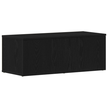 Dulap TV Negru Stejar 80x34x30 cm Lemn Ingineresc - Img 2