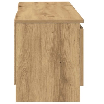 Dulap TV, stejar artizanal, 102x30x36 cm, lemn prelucrat - Img 8
