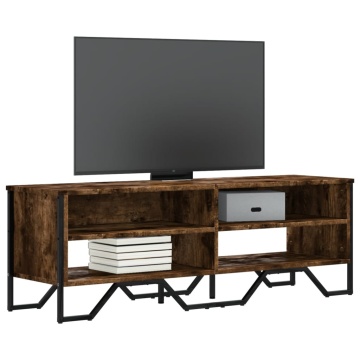 Dulap TV, stejar fumuriu, 122x34x41 cm, lemn prelucrat - Img 1