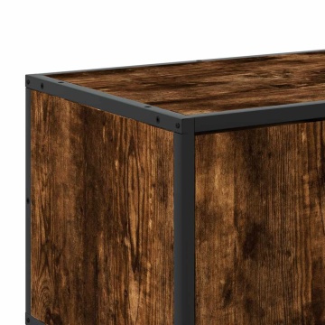 Dulap TV stejar fumuriu, 160x35x41 cm lemn prelucrat și metal - Img 7