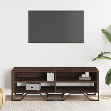 Dulap TV, stejar maro, 122x34x41 cm, lemn prelucrat - Img 3