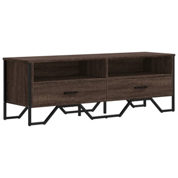 Dulap TV, stejar maro, 122x34x41 cm, lemn prelucrat - Img 2