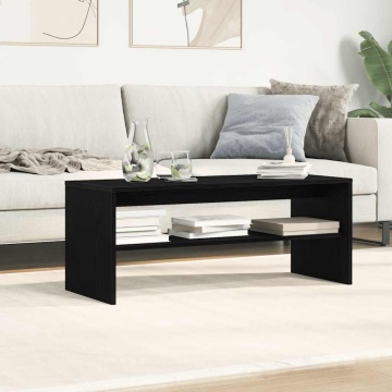 Dulap TV Stejar Negru 100x40x40 cm Lemn prelucrat - Img 3