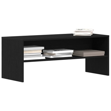 Dulap TV Stejar Negru 100x40x40 cm Lemn prelucrat - Img 4