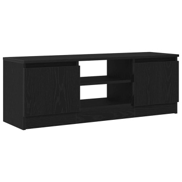 Dulap TV Stejar Negru 102x30x36 cm Lemn prelucrat - Img 2