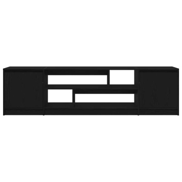 Dulap TV Stejar Negru 188,5x41x50 cm Lemn prelucrat - Img 5