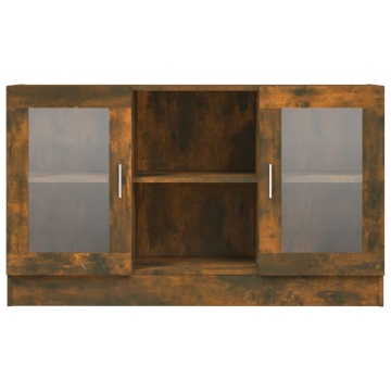 Dulap vitrină, stejar fumuriu, 120x30,5x70 cm, lemn prelucrat - Img 3