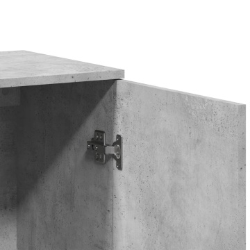 Dulapuri, 2 buc., gri beton, 79x38x80 cm, lemn prelucrat - Img 7