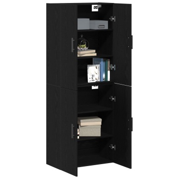 Dulapuri 2 piese Stejar Negru 69,5x34x180 cm Lemn prelucrat - Img 3
