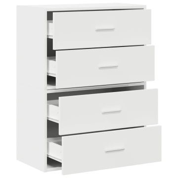 Dulapuri cu 2 sertare 2 buc Alb 60x31x40 cm Lemn prelucrat - Img 8