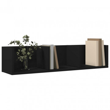 Dulapuri de perete, 2 buc., Negru, 75x18x16,5 cm, lemn compozit - Img 4
