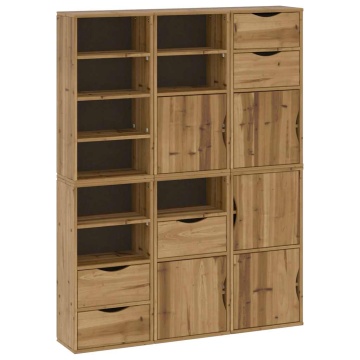 Dulapuri laterale 6 buc ODDA 40x24x79 cm lemn masiv de pin - Img 2
