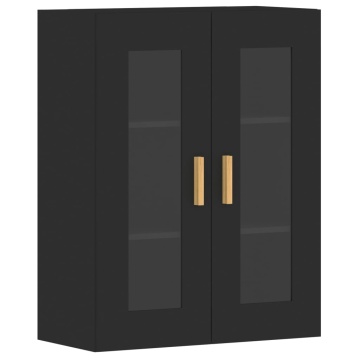 Dulapuri montate pe perete, 2 buc, negru, lemn prelucrat - Img 5
